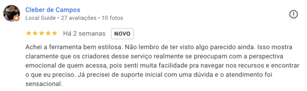 Avaliação de Cliente 3